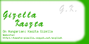 gizella kaszta business card